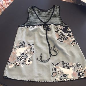 BCBG silk/knit tank